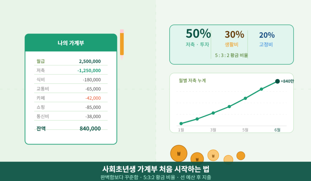 사회초년생 가계부 처음 시작하는 법